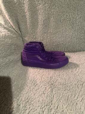 Vans Sk8 Hi Shoes Mens 5.5 Purple High Top Skate Y2K Women's 7 Canvas Sneakers